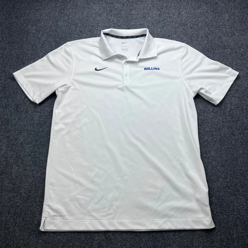 Nike Rollins Dri-FIT Golf Performance White Polo Shirt